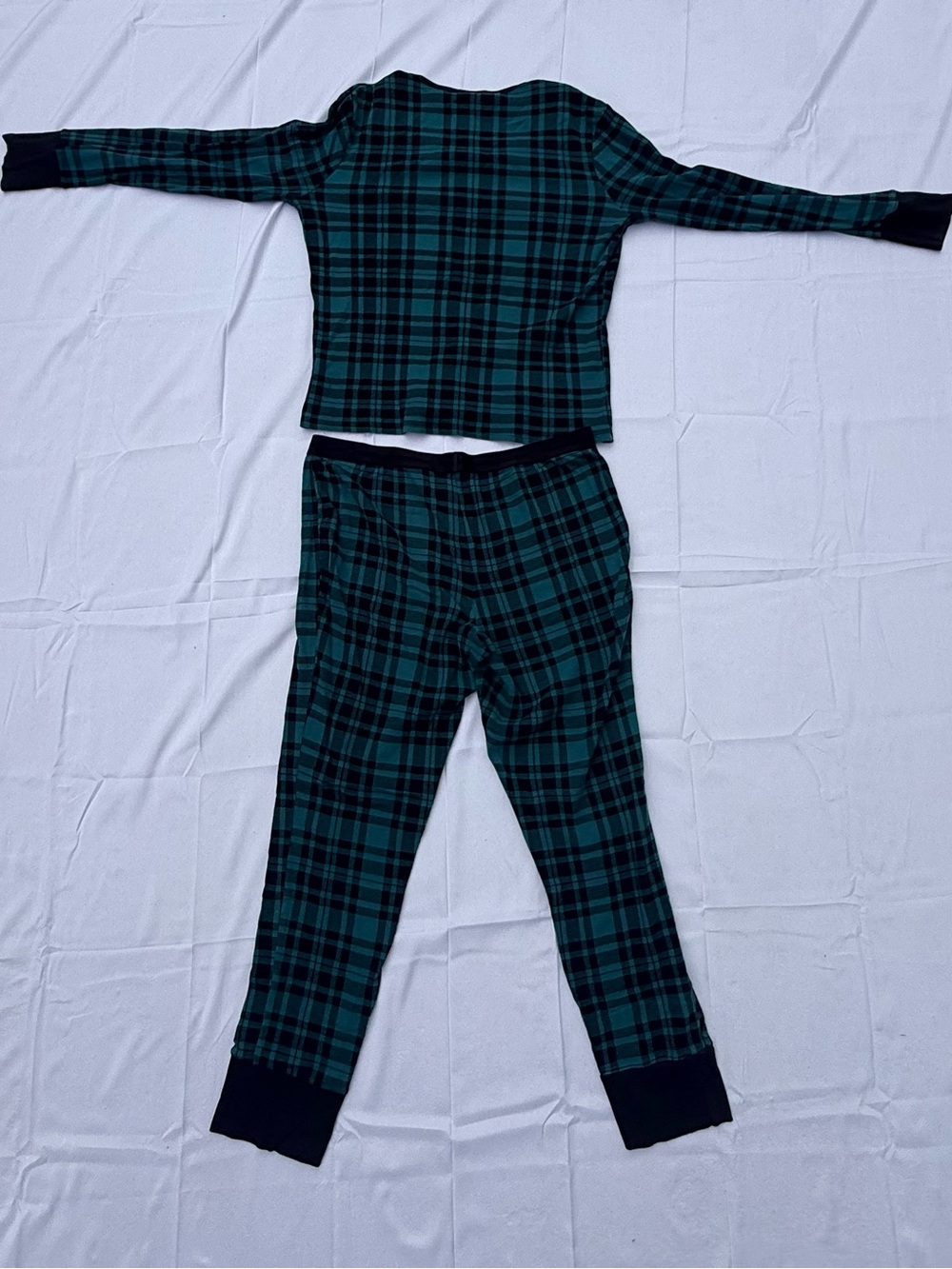 #91 PINK By VS Green Plaid Pajama Set - Cozy Two-Piece Sleepwear size Xl NWOT! - Picture 2 of 11